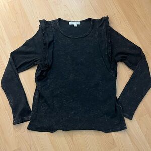 Anthropologie Ruffle Sleeve Top